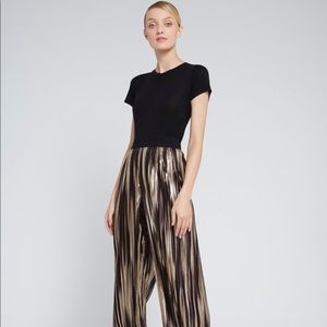Stylish Gold-Multi Color Wide Ankle Pants